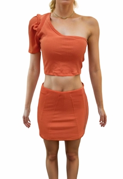 Conjunto Feminino Mula Manca uma Manga Sem Bojo Short Saia - Multmix