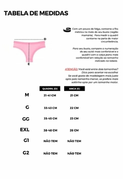 Calcinha de Biquíni Fio Duplo (M, G, GG) (Plus Size EXL) - loja online