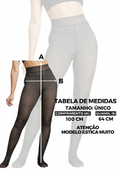 Meia Calça Térmica Forrada Peluciada Translúcida De Lã Quente Feminina Para Inverno - comprar online