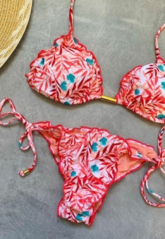 Biquíni Feminino Cortininha Ripple Calcinha Empina Bumbum e Amarra Lateral - comprar online