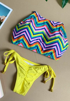 Biquíni Feminino Cropped Com Calcinha Levanta Bumbum, e Amarra lateral - loja online