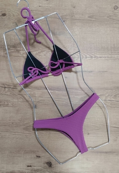 Biquíni Feminino Texturizado Cortininha Asa Delta Fio Dental - comprar online