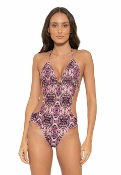 Maiô Feminino Engana Mamãe Com Bojo Estampado e Calcinha Empina Bumbum
