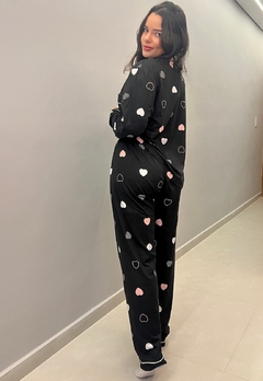 Pijama Americano Feminino Longo Conforto e Estilo para Suas Noites - comprar online