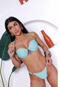 Biquíni Feminino Meia Taça com Bojo Calcinha Regulável Fio Duplo - Multmix