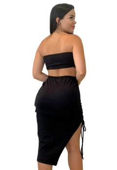 Conjunto Feminino Top Tomara que Caia Com Saia - comprar online