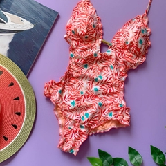 Maiô Feminino Engana Mamãe Com Bojo Estampado e Calcinha Empina Bumbum - Multmix