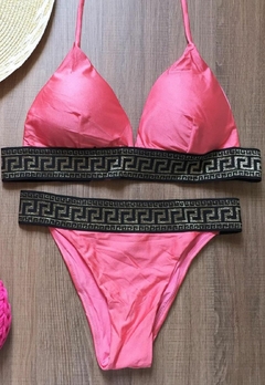 Biquíni Feminino Aviador Detalhes Em Dourado Calcinha Super Fashion - Multmix