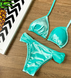 Biquíni Feminino Cortininha Com Bojo Calcinha Bombom Em Veludo - comprar online