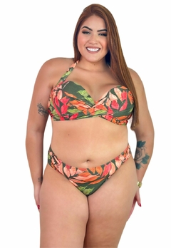 Imagem do Biquíni Feminino Plus Size Com Bojo Sutiã Trançado Calcinha BomBom