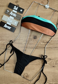 Biquíni Feminino Top Faixa Tropical com Bojo e Calcinha Empina Bumbum - loja online