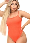 Body Feminino Sem Bojo Texturizado Com Alça Fina e Fecho em Baixo