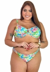 Biquíni Feminino Plus Size de Aro Sem Bojo Com Calcinha BomBom e Fio Duplo Estampado
