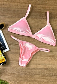 Biquíni Feminino Aviador Veludo Com Bojo Calcinha Tira Lateral - comprar online