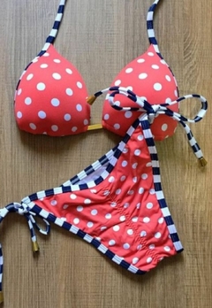 Biquíni Feminino Meia Taça com Bojo Calcinha Empina Bumbum e Amarra Lateral - loja online