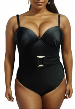 Maiô Plus Size Body Feminino Com Bojo Confortável Leve Verão Moda Praia Detalhe Argola - comprar online
