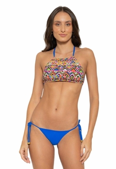 Biquíni Feminino Cropped Com Calcinha Levanta Bumbum, e Amarra lateral