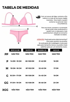 Biquíni Feminino Cortininha com Bojo Calcinha Fio Dental e Dupla Face - comprar online