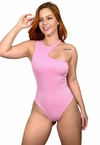 Body Feminino Canelado Sem bojo com Detalhes no Pescoço