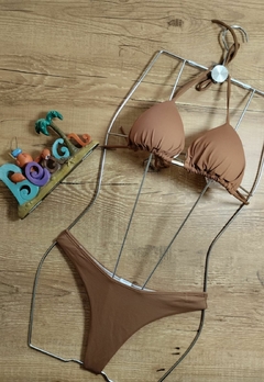 Biquíni Liso Cortininha Com Calcinha Asa Delta Fio - Multmix