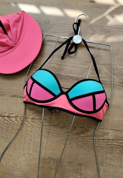 Imagem do Sutiã de Biquíni Feminino Avulso Meia Taça 3D Com Bojo