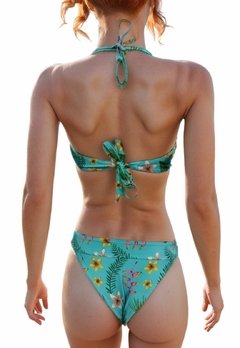 Biquíni Feminino Meia Taça Com Bojo Floral Alça Removível Calcinha Ajustável na Lateral - comprar online