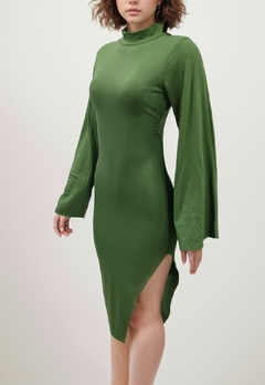 Vestido Feminino Sem Bojo Manga Longa Fler Com as Costas Nua na internet