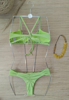 Imagem do Biquini Top Lurex Com Decote Vazado Calcinha Empinar Bumbum