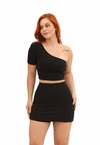 Conjunto Feminino Mula Manca Com Bojo e Short Saia
