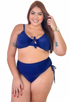 Biquíni Feminino Plus Size Aro Sem Bojo Calcinha Cintura Alta