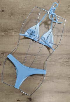 Biquíni Feminino Texturizado Cortininha Asa Delta Fio Dental - Multmix