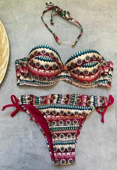 Biquíni Feminino Meia Taça com Alça Removível Calcinha Ajustável - Multmix