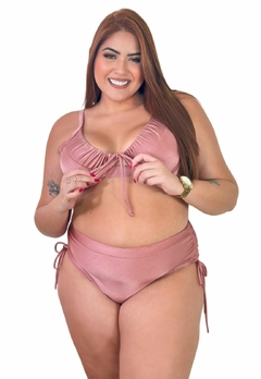 Biquíni Feminino Plus Size Aro Sem Bojo Calcinha Cintura Alta na internet