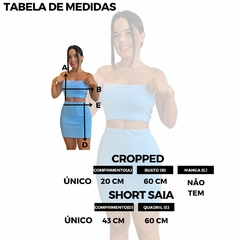 Conjunto Feminino Top Tomara que Caia Com Bojo e Saia Justa - comprar online