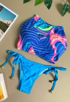 Biquíni Feminino Cropped Com Bojo Calcinha Empina Bumbum e Amarra Lateral na internet
