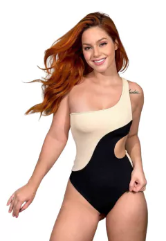 Body Feminino Com Uma Alça Canelado e Fecho em Baixo ! - Multmix
