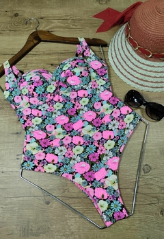 Maiô Feminino Fechado Bojo Meia Taça com Alça Regulável - comprar online