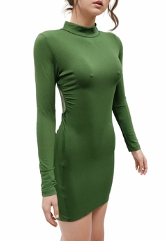 Vestido Feminino Sem Bojo Manga Longa Com as Costas Nua - comprar online