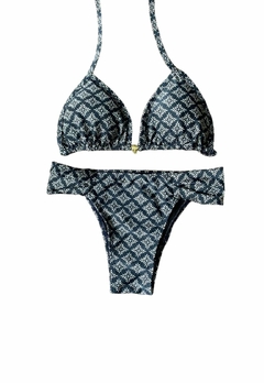 Biquíni Feminino Cortininha Estampado Com Bojo Calcinha Bombom - Multmix