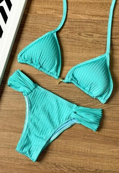 Biquíni Feminino Cortininha Com Bojo e Calcinha Bombom Canelado - comprar online