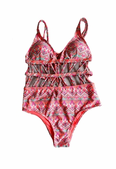 Maiô Feminino de Tiras Super Fashion, Com Bojo Estampado na internet