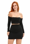 Conjunto Feminino Ciganinha Com Bojo Manga Longa