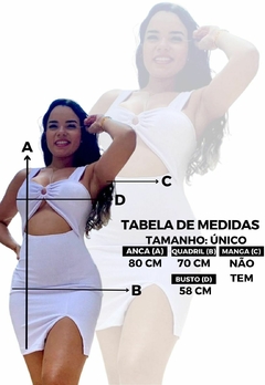 Vestido Feminino Modelo Regatinha Com Bojo Modelo Curto Com Corte na Coxa - loja online