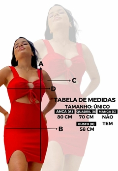 Imagem do Vestido Feminino Com Bojo Modelo Regatinha Curto Corte na Coxa Lateral