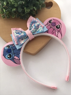 TIARA ORELHINHAS - STITCH E ANGEL na internet