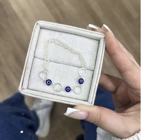 PULSEIRA 3 OLHO GREGO E ARGOLAS