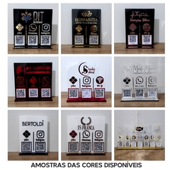 Placa 1 QR Code PIX Acrilico Espelhado Logo Pix Insta Wifi - 3K Garagem Criativa