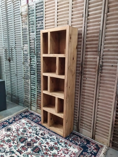 BIBLIOTECA ASIA DE PINO 60 X 25 X 180 CM - comprar online