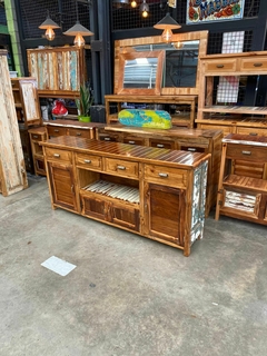 BAJO DE TV MADERA DURA - comprar online