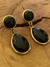 Brinco pedra natural obsidiana negra na internet